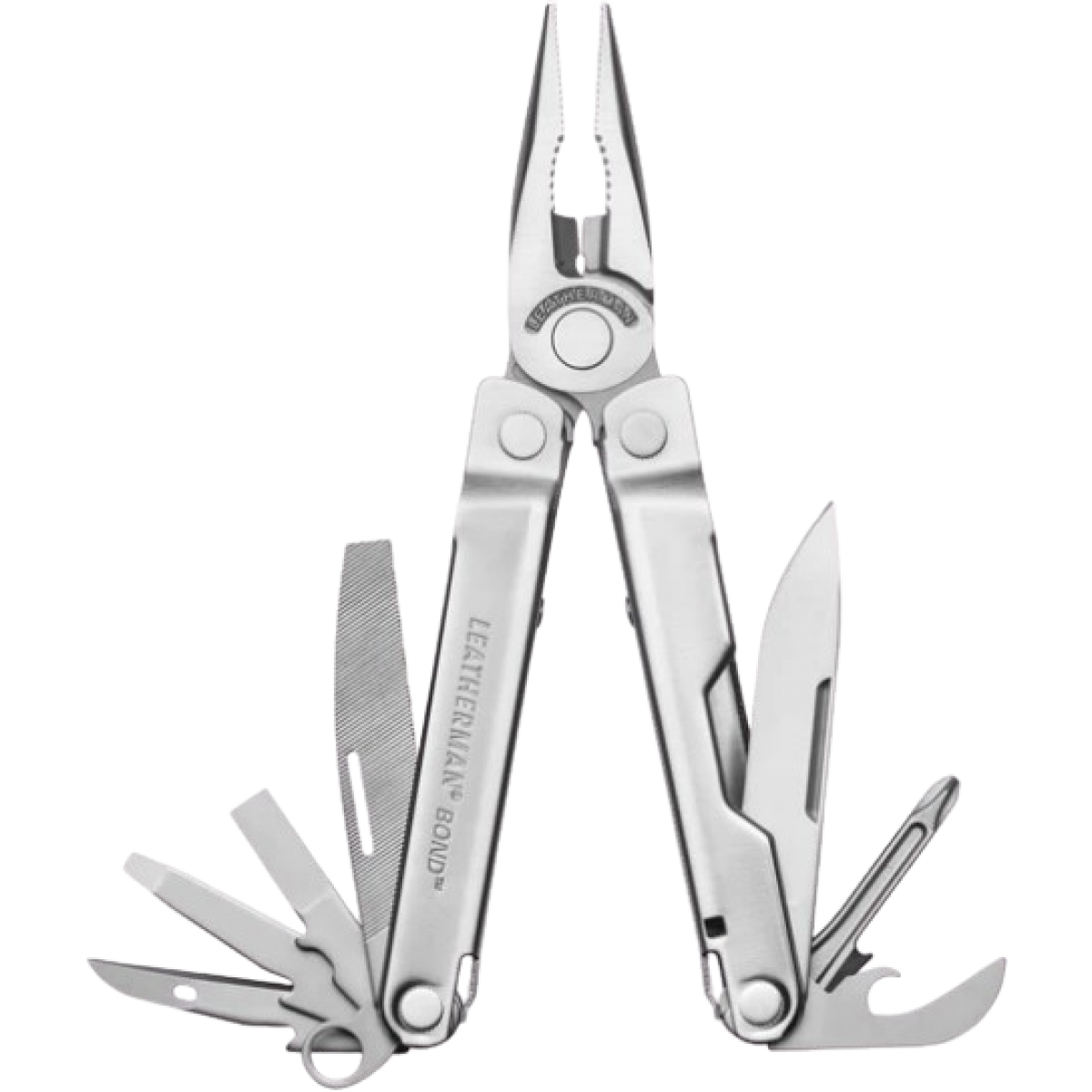 Leatherman BOND折疊多用途工具 (銀色): 14合1、輕巧便攜、420HC不銹鋼刀
