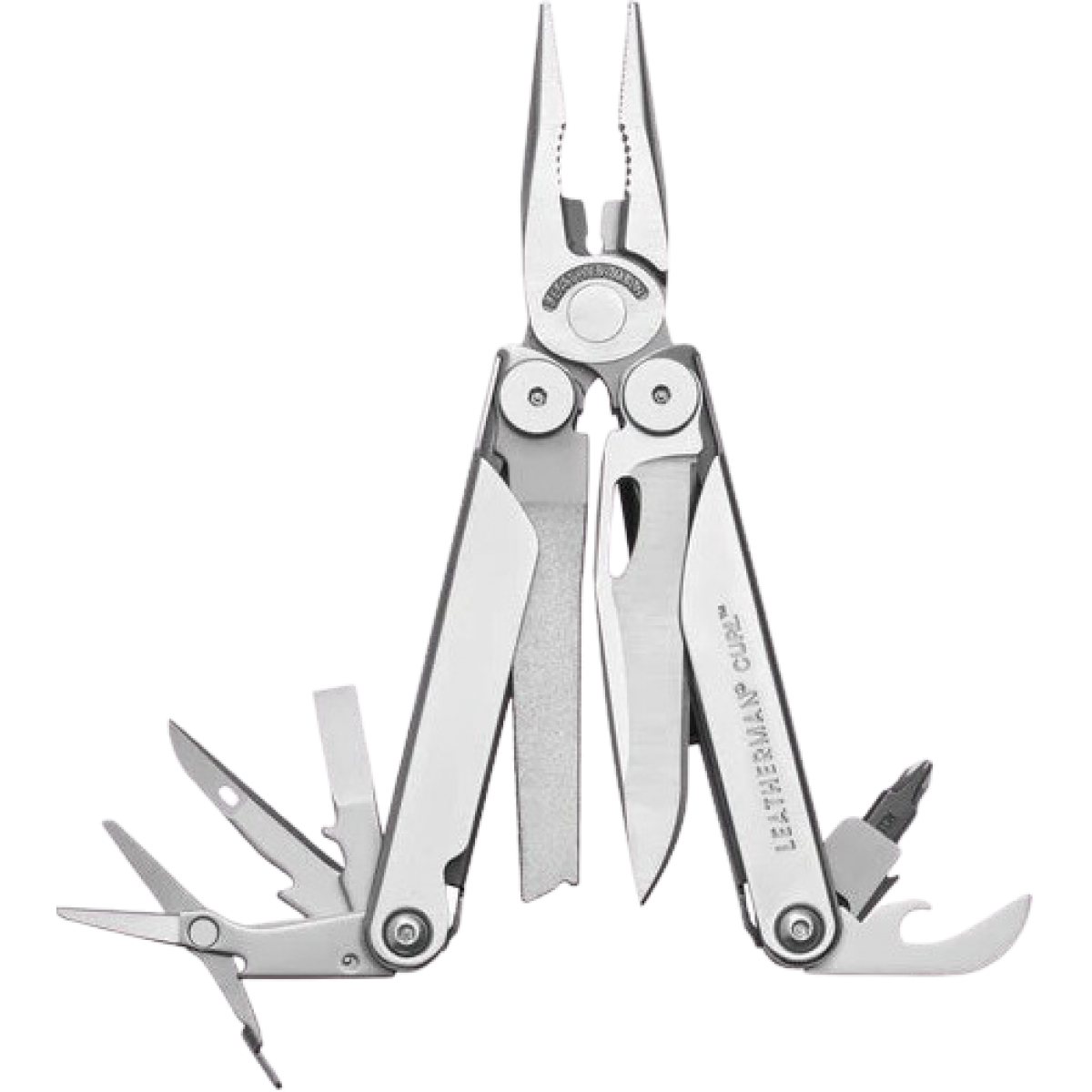 Leatherman CURL折疊多用途工具 (銀色): 15合1、外開工具、彈簧剪刀、可搭配Bit Kit