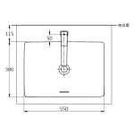 TOTO L1735E 檯上洗面盆 (550x380x125mm)