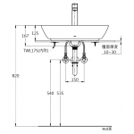 TOTO L1735E 檯上洗面盆 (550x380x125mm)