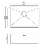 Goboss TC1215042 50厘米 廚房鋅盆