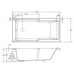 Kohler K-75420T-0 Struktura™ 1.5米 嵌入式壓克力浴缸