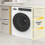 WHIRLPOOL 惠而浦 8.5/6公斤 Slim SteamCare 纖薄前置式洗衣乾衣機 WWPB485602GW (1級能源用水效益)