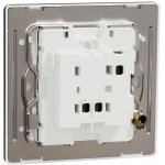 Schneider Electric NUX31_1_JB Unica X 16AX單位單控開關掣 (曜石黑/不銹鋼面板)