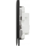 Schneider Electric NUX31_1_JB Unica X 16AX單位單控開關掣 (曜石黑/不銹鋼面板)