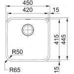 Franke BCX110-42 不銹鋼圓角枱下昇盆 (420x415mm開孔)