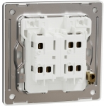 Schneider Electric Unica X 16AX 兩位雙控開關掣 (曜石黑)