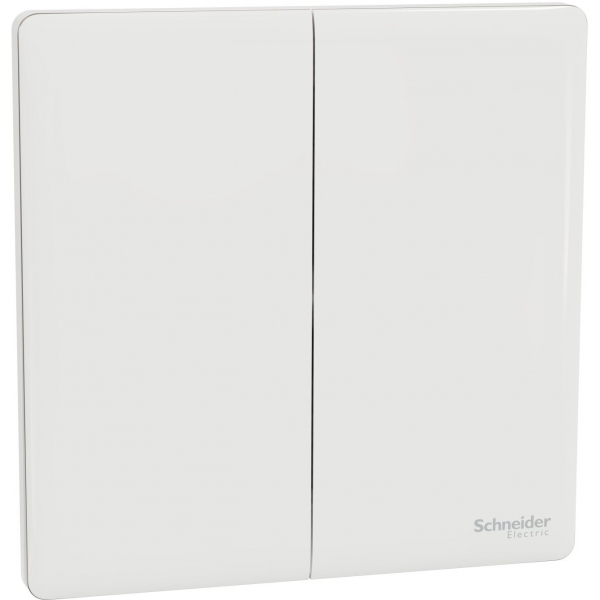 Schneider Electric Unica X 16AX 兩位雙控開關掣 (皎月白)