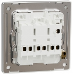 Schneider Electric Unica X 16AX 三位單控開關掣 (曜石黑)