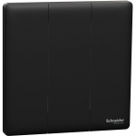 Schneider Electric 施耐德電氣 NUX33_2_JB Unica X 16AX 三位雙控開關掣 (曜石黑)