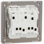 Schneider Electric Unica X 16AX四位單控開關掣 (炫星銀)