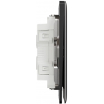 Schneider Electric Unica X 16AX四位單控開關掣 (曜石黑)