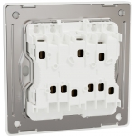 Schneider Electric Unica X 16AX四位單控開關掣 (皎月白)