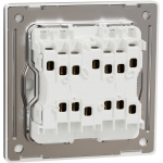 Schneider Electric Unica X 16AX四位雙控開關掣 (炫星銀)