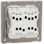 Schneider Electric Unica X 16AX四位雙控開關掣 (曜石黑)