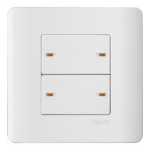 Schneider Electric 施耐德電氣 E8434_1_WE_G3 ZENcelo 16AX 四位單控平觸開關掣連開關指示 (凝白)