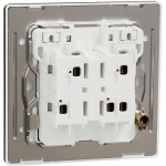 Schneider Electric Unica X 16AX兩位單控開關掣連LED燈 (曜石黑)