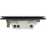 Schneider Electric Unica X 16AX兩位單控開關掣連LED燈 (曜石黑)