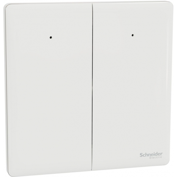 Schneider Electric Unica X 16AX兩位單控開關掣連LED燈 (皎月白)