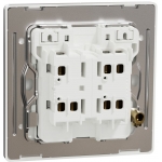 Schneider Electric Unica X 16AX兩位雙控開關掣連LED燈 (炫星銀)