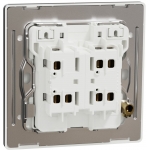 Schneider Electric Unica X 16AX兩位雙控開關掣連LED燈 (石墨灰)