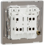 Schneider Electric Unica X 16AX兩位雙控開關掣連LED燈 (曜石黑)