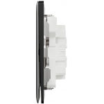 Schneider Electric Unica X 16AX兩位雙控開關掣連LED燈 (曜石黑)