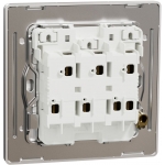 Schneider Electric Unica X 16AX三位單控開關掣連LED燈 (炫星銀)