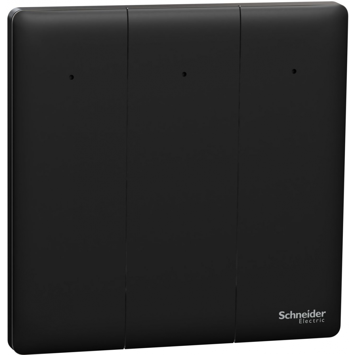 Schneider Electric Unica X NUX33_1N_JB 16AX 三位單控開關掣連LED指示燈 (曜石黑)