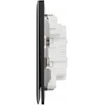 Schneider Electric Unica X NUX33_1N_JB 16AX 三位單控開關掣連LED指示燈 (曜石黑)