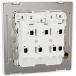 Schneider Electric Unica X NUX33_1N_PW 16AX 三位單控開關掣連LED指示燈 (皎月白)