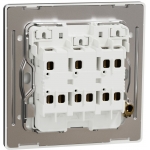 Schneider Electric Unica X NUX33_2N_JB 16AX 三位雙控開關掣連LED指示燈 (曜石黑)