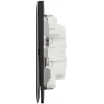 Schneider Electric Unica X NUX33_2N_JB 16AX 三位雙控開關掣連LED指示燈 (曜石黑)