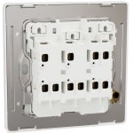 Schneider Electric Unica X NUX33_2N_PW 16AX 三位雙控開關掣連LED指示燈 (皎月白)