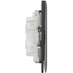 Schneider Electric Unica X NUX34_1N_DG 16AX 四位單控開關掣連LED指示燈 (石墨灰)