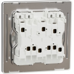 Schneider Electric Unica X NUX34_1N_JB 16AX 四位單控開關掣連LED指示燈 (曜石黑)