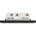 Schneider Electric Unica X NUX34_1N_JB 16AX 四位單控開關掣連LED指示燈 (曜石黑)