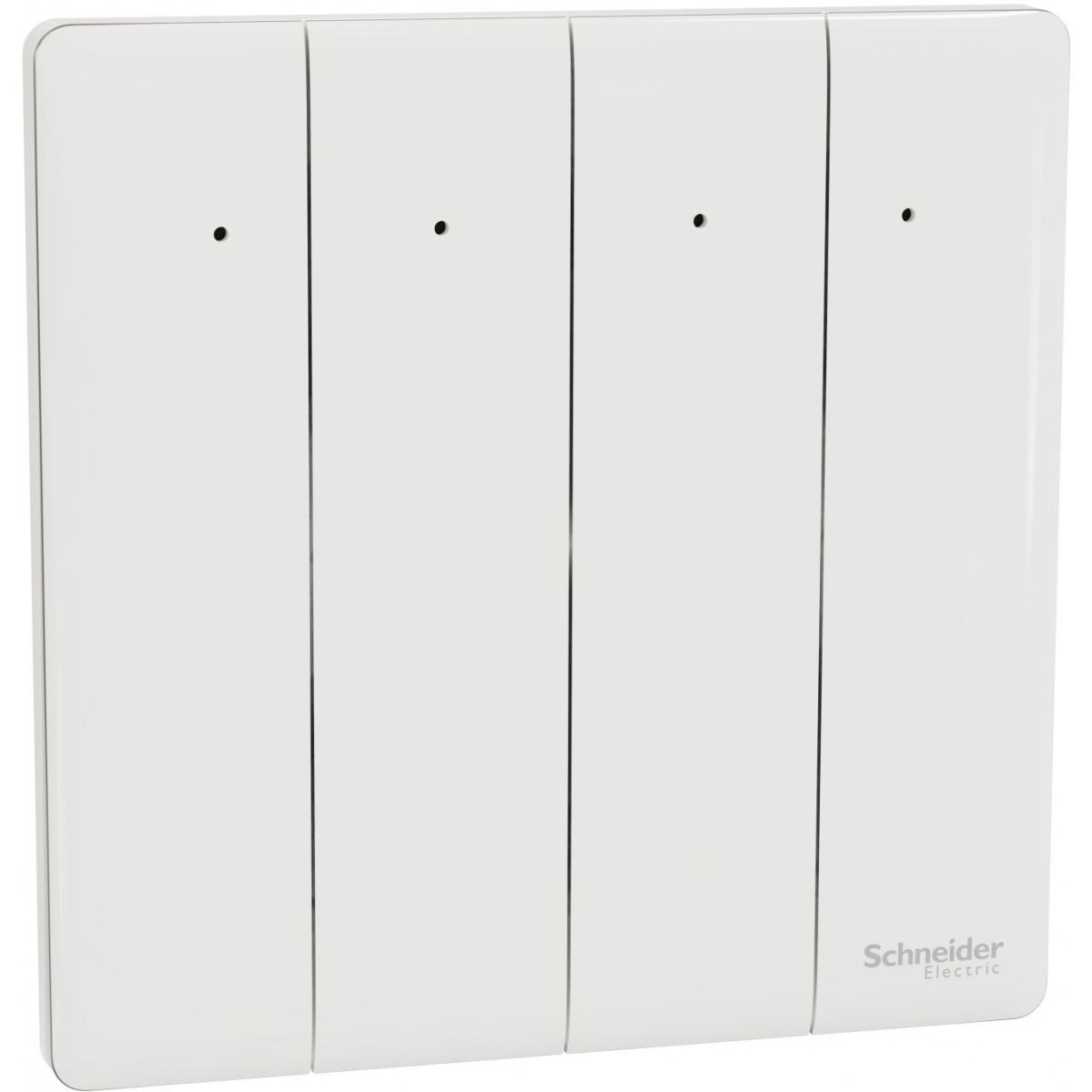 Schneider Electric Unica X NUX34_1N_PW 16AX 四位單控開關掣連LED指示燈 (皎月白)