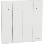 Schneider Electric 施耐德電氣 NUX34_1N_PW Unica X 16AX 四位單控開關掣連LED指示燈 (皎月白)