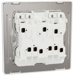 Schneider Electric Unica X NUX34_1N_PW 16AX 四位單控開關掣連LED指示燈 (皎月白)