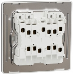 Schneider Electric Unica X NUX34_2N_SS 16AX 四位雙控開關掣連LED指示燈 (炫星銀)