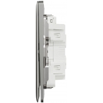 Schneider Electric Unica X NUX34_2N_SS 16AX 四位雙控開關掣連LED指示燈 (炫星銀)