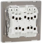 Schneider Electric Unica X NUX34_2N_JB 16AX 四位雙控開關掣連LED指示燈 (曜石黑)