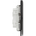 Schneider Electric Unica X NUX34_2N_JB 16AX 四位雙控開關掣連LED指示燈 (曜石黑)