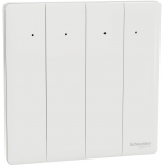 Schneider Electric 施耐德電氣 NUX34_2N_PW Unica X 16AX 四位雙控開關掣連LED指示燈 (皎月白)