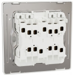 Schneider Electric Unica X NUX34_2N_PW 16AX 四位雙控開關掣連LED指示燈 (皎月白)