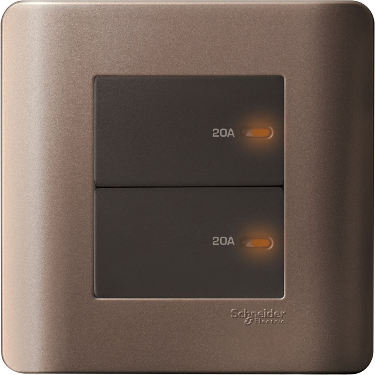 Schneider Electric ZENcelo E8432D20 SZ 20A 兩位平觸雙極開關掣 (銀銅)