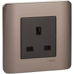 Schneider Electric 施耐德電氣 E84426 SZ Zencelo 13A 單位連保護門插座 (銀銅)