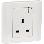 Schneider Electric 施耐德電氣 E8415N_WE_G11 Zencelo 13A 單位連保護門有掣插座連指示燈 (凝白)