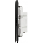 Schneider Electric Unica X 16AX 兩位十字開關掣 (曜石黑)